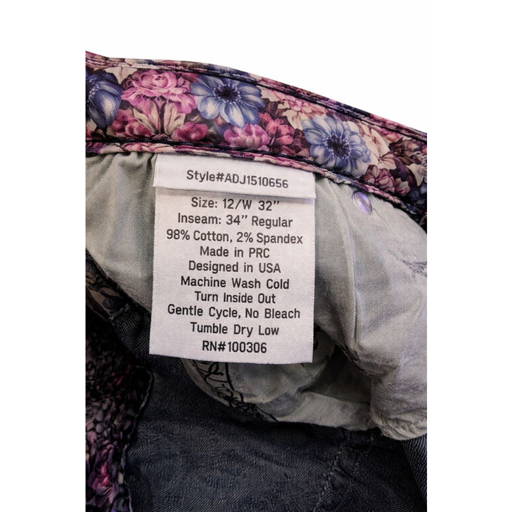 Adiktd Embellished Bootcut Jeans Size 12 Dark Wash Stretch Bling Pockets 32x34 - Picture 7 of 7